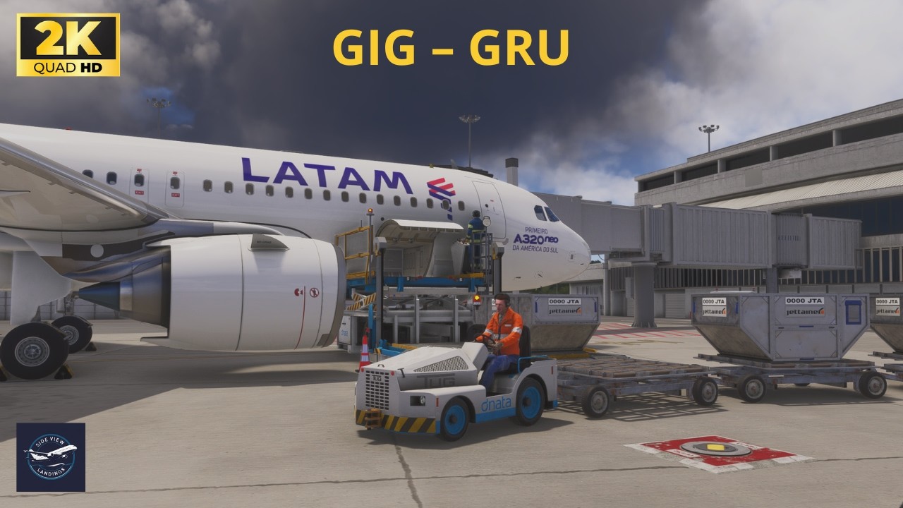 LATAM A320neo Full Flight | Rio (GIG) → São Paulo (GRU) | Cockpit, Wing View & BeyondATC