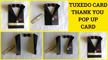 Tuxedo Card By Sangitaa Rawat | Thank You Pop Up Card | Suit Tuxedo Card Ideas | DIY | Father