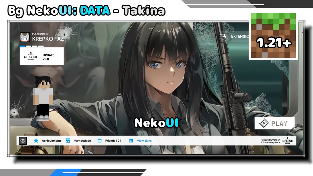Background UI Takina - Neko UI Pack || Resources Pack UI Anime for MCPE ...