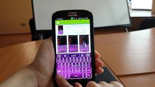 GO Keyboard Super Purple Neon screenshot 5