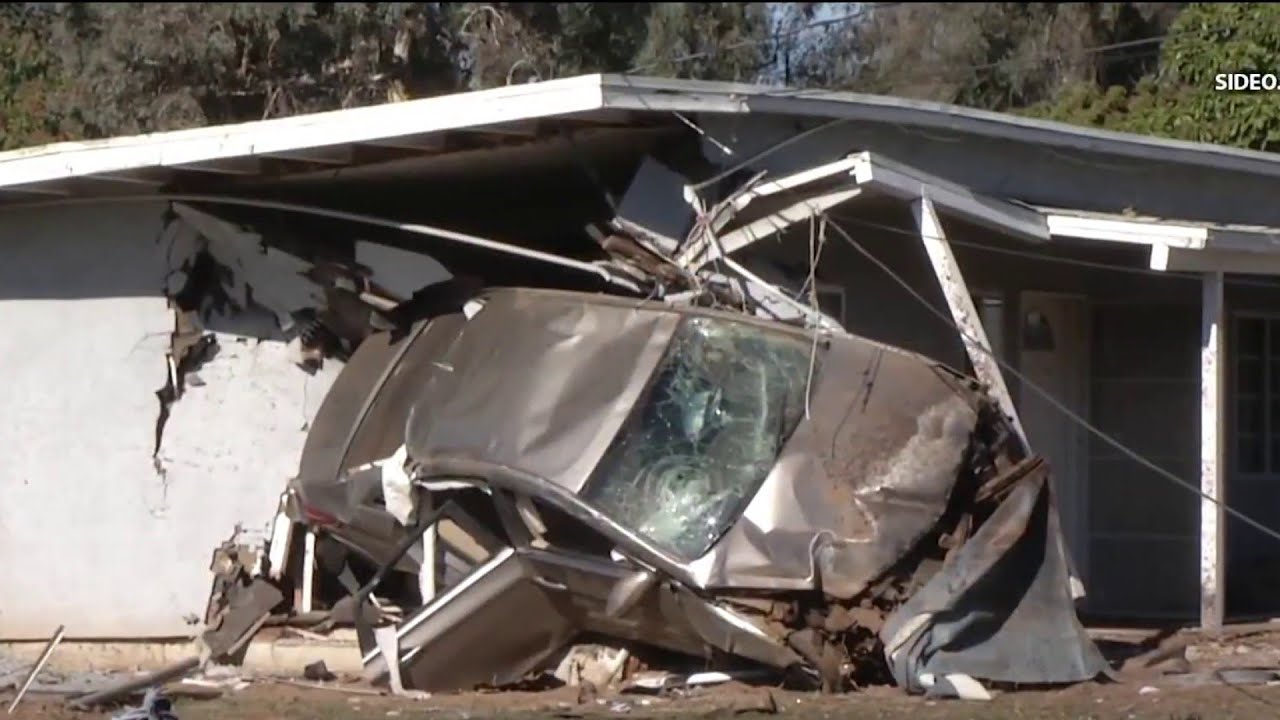Driver injured after car goes airborne, crashes into El Cajon home ...