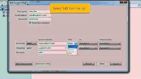 Adding an IMAP email account in Thunderbird