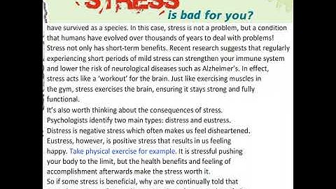Action 10 Module 6 Who Says Stress Is Bad for you?