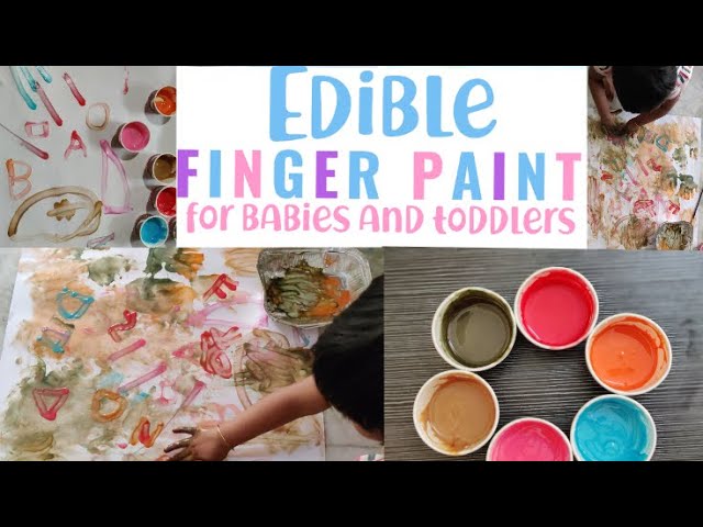 HOMEMADE non-toxic paint for babies, toddlers and kids