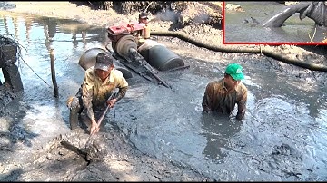 Cách Hút Bùn Của Người Miền Tây. Động Cơ RV 165/ Tung vlog