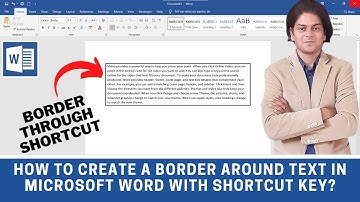 How to create a border around text in Microsoft word with shortcut key?