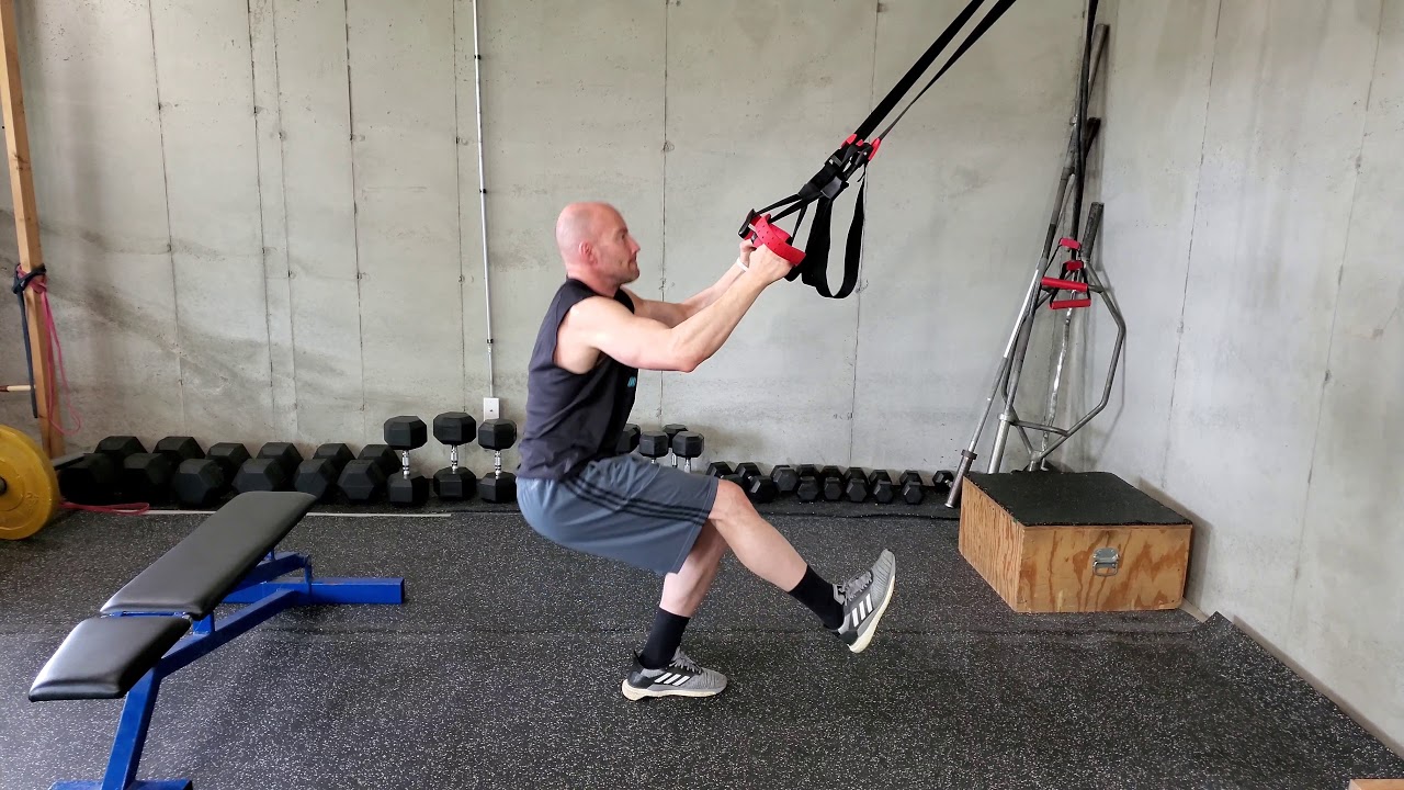 Single Leg Suspension Squat - YouTube