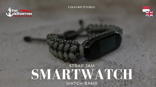 Easy Paracord Tutorial - How To Make Cara Membuat Strap Jam MiBand Smartwatch Watchband Adjustable