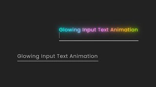 Celebrity Glowing Input Text Animation Using HTML CSS & JavaScript Profile