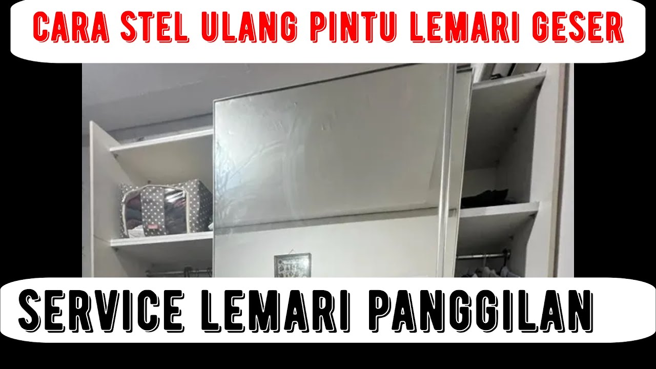 Cara Pasang pintu  jumbo lemari  pakaian pintu  geser  rel  