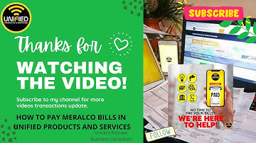 Actual Transaction of Meralco Bills in Unified Products and Services