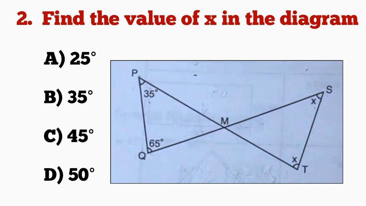 Find the Value of x in Triangle Geometry | Angle Trick for Class 9-10 ...