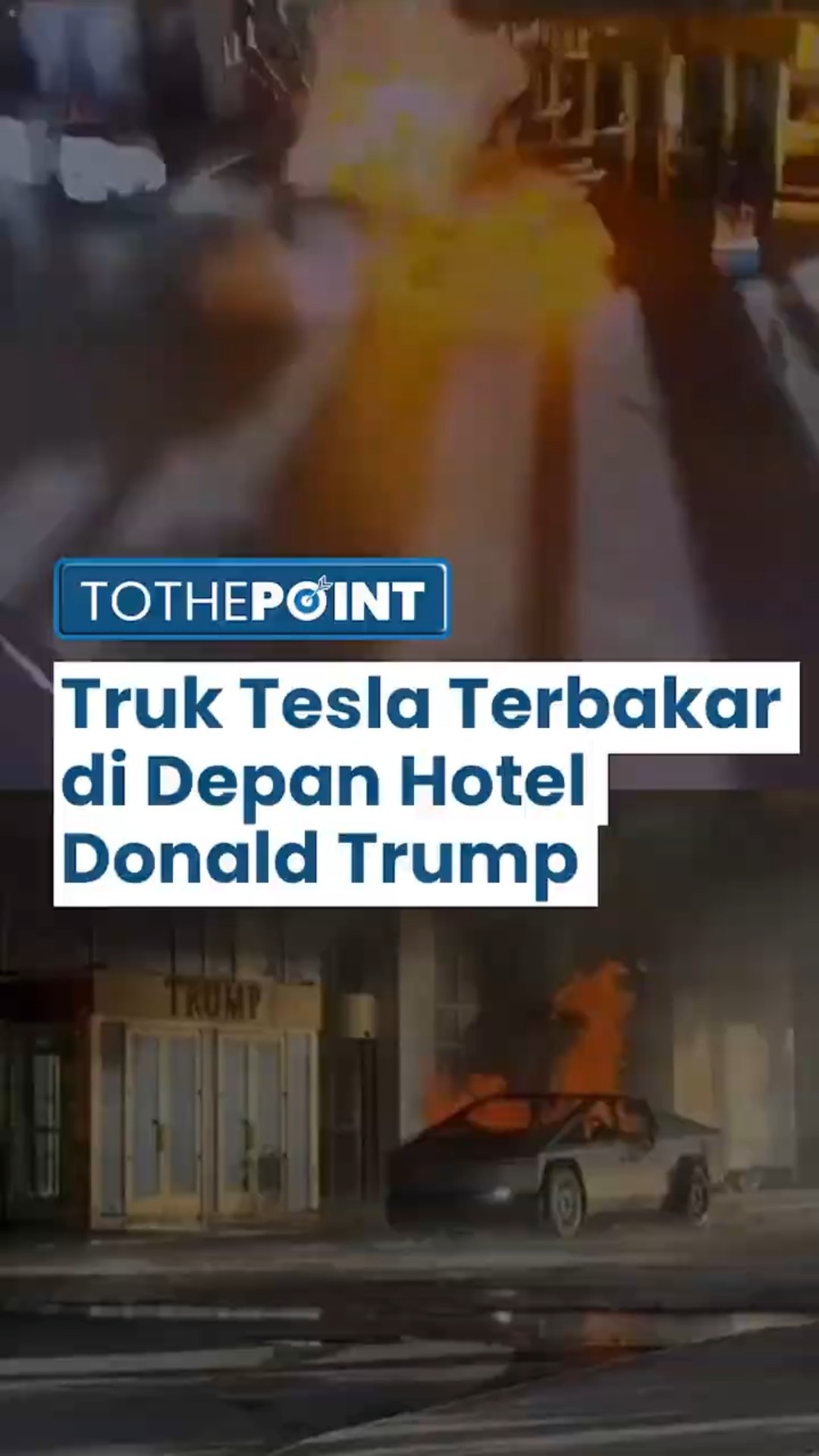 1 Orang Tewas, 7 Terluka Imbas Truk Tesla Meledak dan Terbakar di Depan Hotel Milik Donald Trump