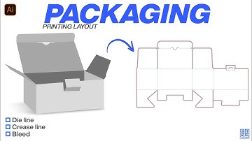 Top Lock Box | Packaging Printing Layout | Adobe illustrator in HINDI / हिंदी में