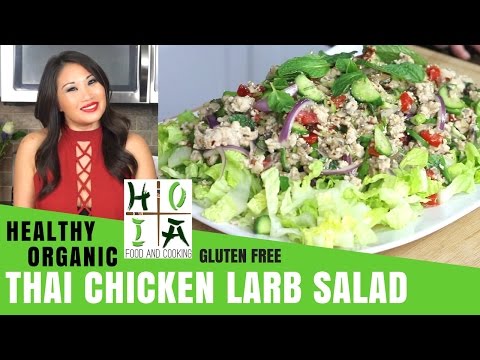 How to Make HEALTHY ORGANIC Thai Chicken Larb Salad with Mushroom | Recipe | Diane Yang Kirk | Ep 06