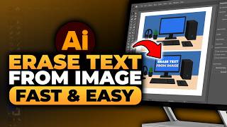 How To Erase Text From Image in Illustrator (FAST &amp; EASY) | 100% WORKS | NO Yapping, To The Point!