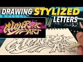 HOW TO DRAW STYLIZED LETTERS | TIME LAPSE ART | DRAWING