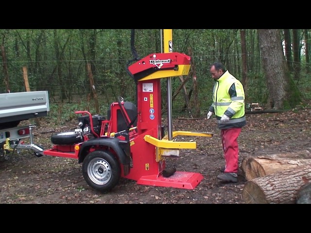 RABAUD - Fendeuse de bûches thermique sur remorque routière : XYLOFARMER  19M 