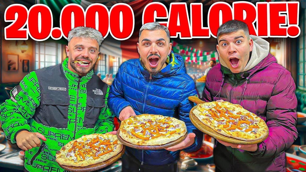 🍔🍕 20.000 CALORIE IN 10 MINUTI 🕒 con il NAPOLI YOUTUBE! 🍟 Ci siamo riusciti?