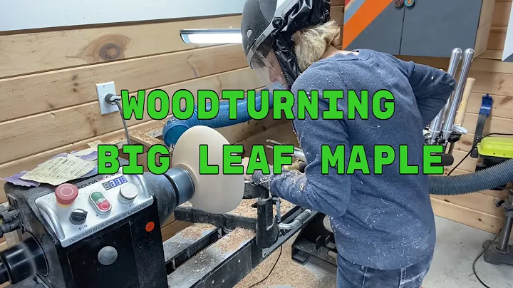 Woodturning a BIG LEAF Maple Bowl (plus, texturing!)