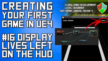 #16 Display Lives Left in the HUD | UE4 Blueprint Tutorial for Beginners