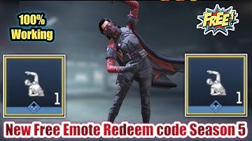 Get Free Emote in codm | New Emote Redeem code codm June 2021 | Season 5 Free Emote codm S5