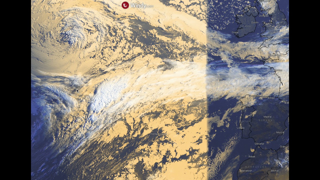 Imágenes de satélite gestación borrasca explosiva Atlántico Norte, 6 mayo 2021