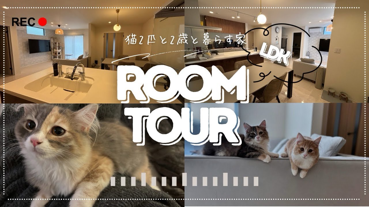 猫2匹と2歳と暮らす家　LDK ルームツアー