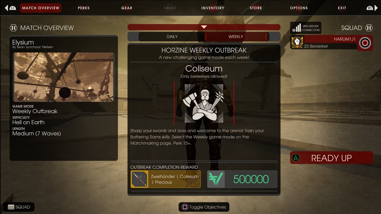 PS5 - HORZINE Weekly Outbreak - Coliseum