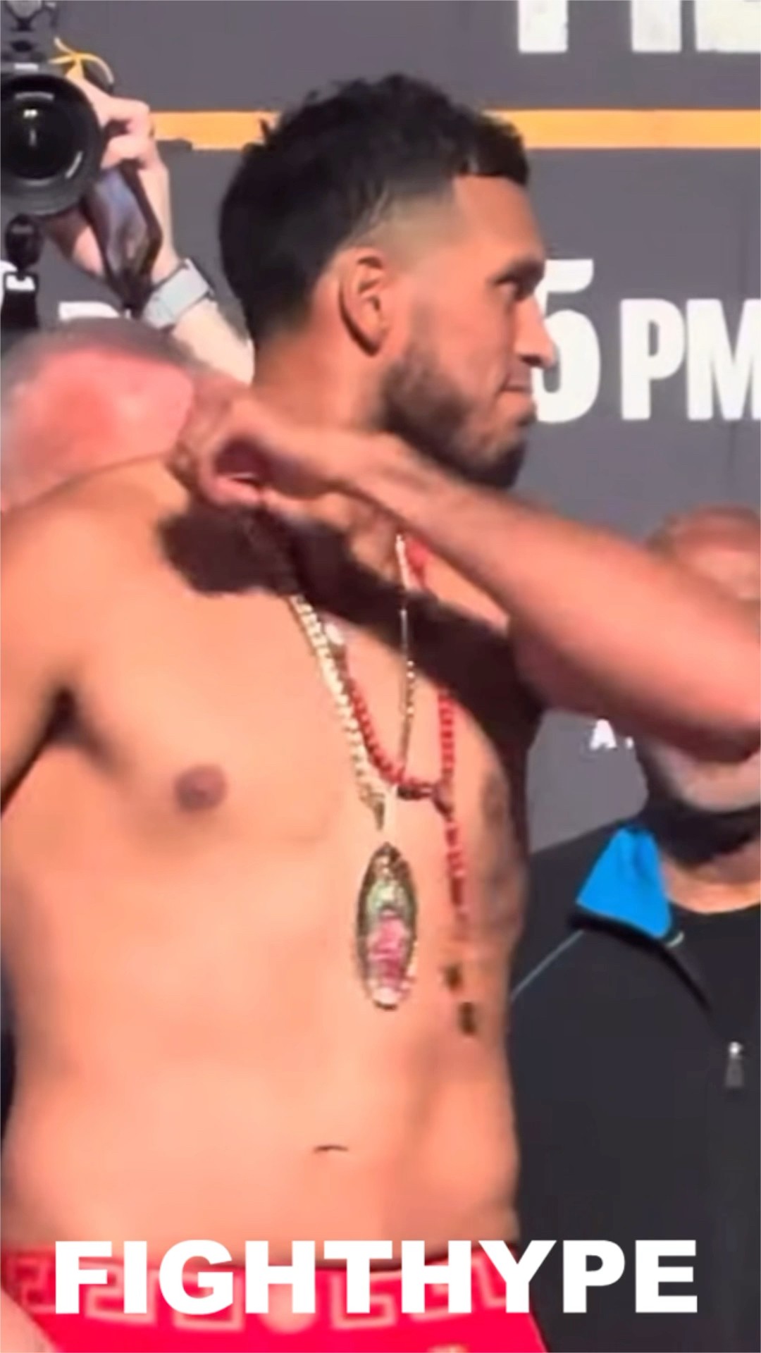 David Benavidez THROAT SLASHES David Morrell \u0026 TRIES TO PUNK him • INTENSE WEIGH-IN