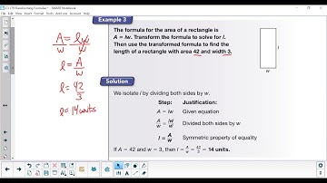 2007 Saxon Math C3 L79 Transforming Formulas Lesson Video