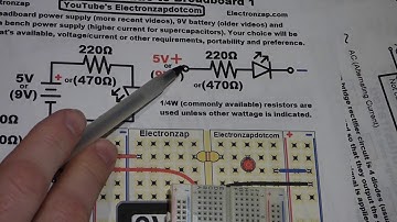 Electronics schematic to breadboard 1 basic breadboard use by electronzap