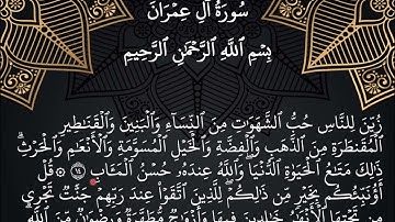 القرءان : سورة ال عمران اية 14 - 15