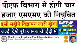EPFO Recruitment 2019 SSA 4000 Vacancy Form @ www.epfindia.gov.in