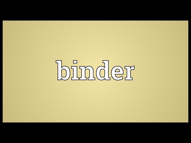 Binder Meaning 