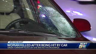A woman has died from her injuries after she was hit by a car in Green Township on Tuesday.