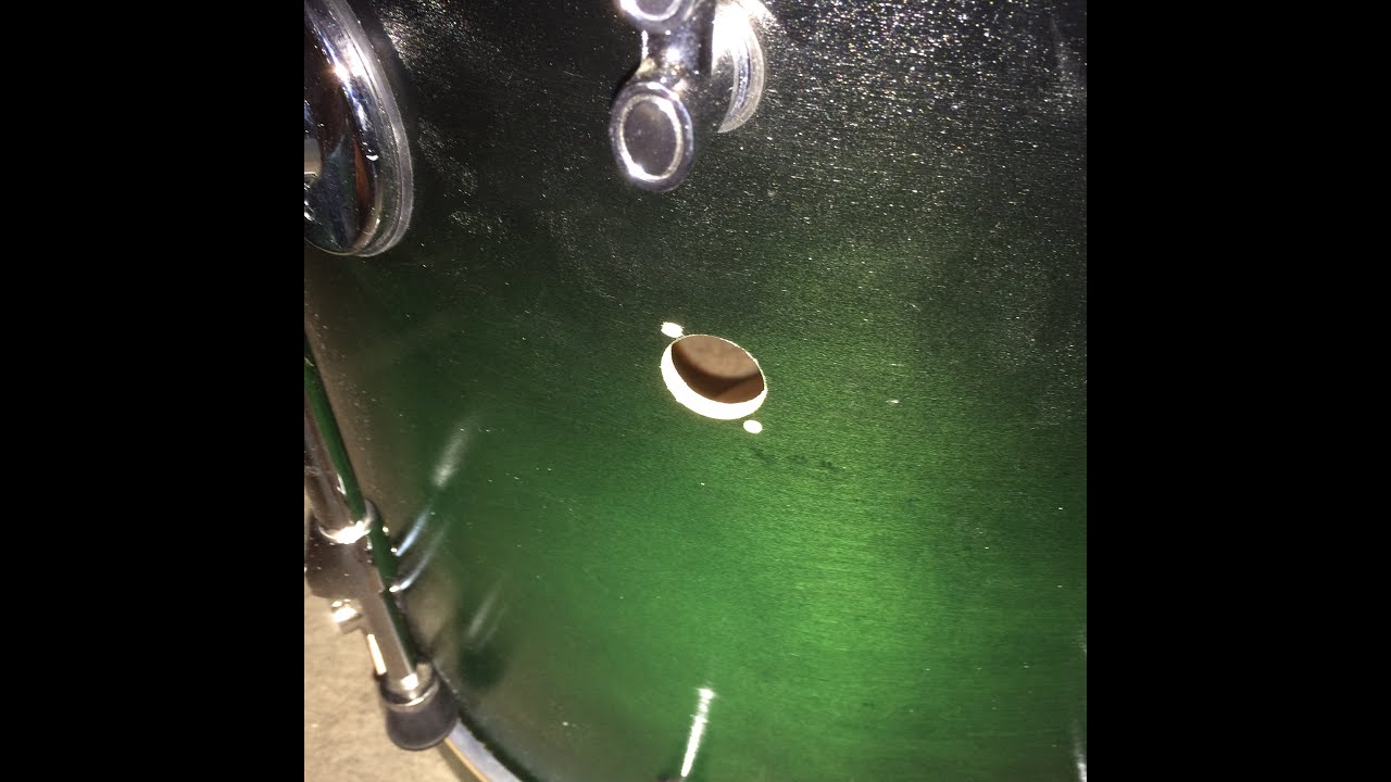 Putting a Hole in my Kick Drum ( Installing surface mount XLR) YouTube