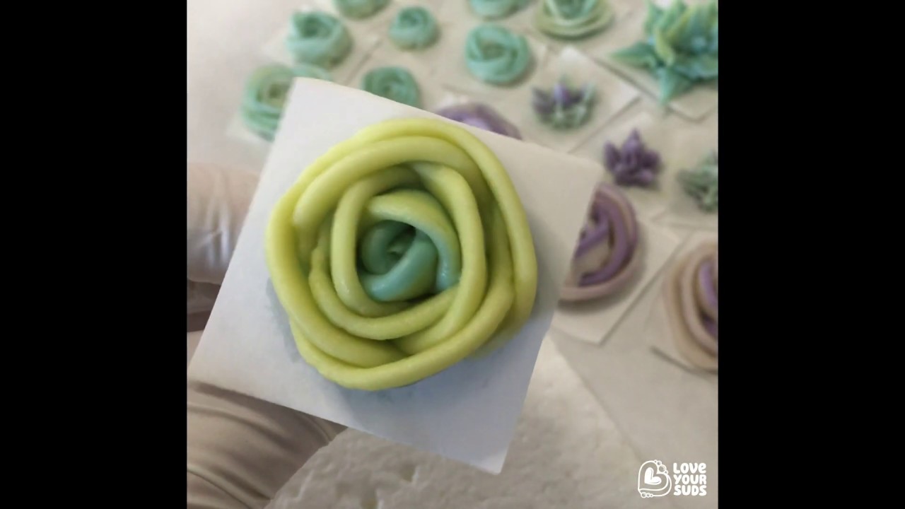 Piping Succulents with Soap 🌵 Cold Process Soap Making // Piping Soap