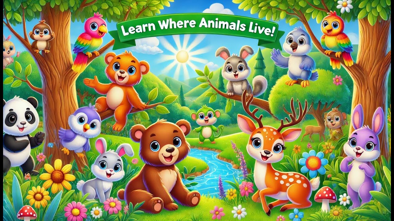 Educational Animal Habitats Song for Kids | Learn Where Animals Live!