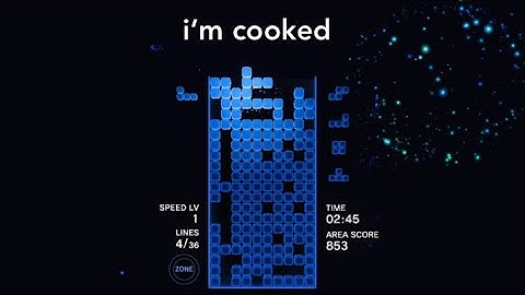 If I lose, the video ends - Tetris