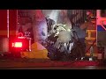 Three people killed in a fiery solo-vehicle crash in East Los Angeles early Friday morning.