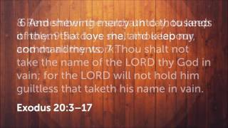 Exodus 20:3-17
