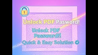 "SECRET REVEALED! | Unlock Any PDF Password in Minutes (No Software Needed!)"