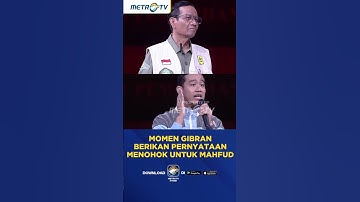 Momen Gibran Berikan Pernyataan Menohok untuk Mahfud MD #shorts