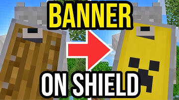 How To Put A BANNER On A SHIELD In Minecraft Bedrock & Java