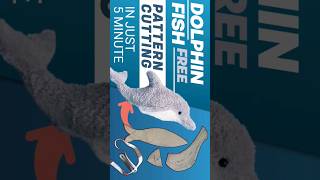 dolphin fish soft toys free pattern cutting #creativity #art #softtoy #softtoysmaking #teddy