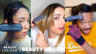 One-Stroke Hair-Straightening Comb On 3 Hair Types | Beauty Or Bust | Beauty Insider screenshot 3