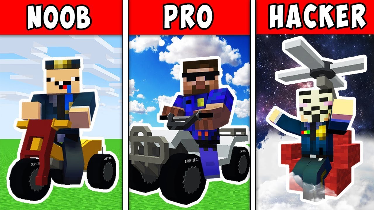 Minecraft NOOB vs PRO vs HACKER: COPS & ROBBERS in MINECRAFT