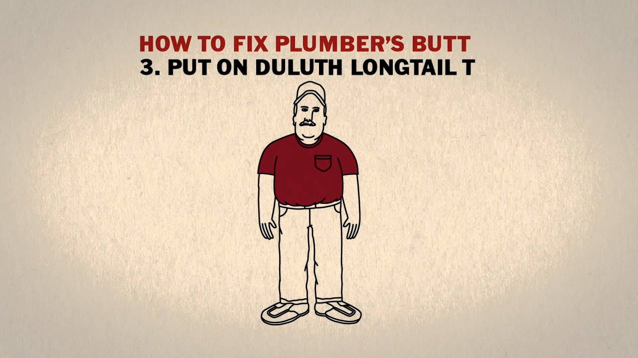 Duluth Trading TV Commercial: Longtail T® Shirt - The Cure for Plumber's  Butt 