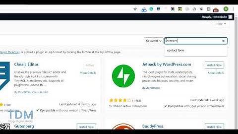 Website Development with WordPress Tutorial - Part 6 : WordPress Plugins